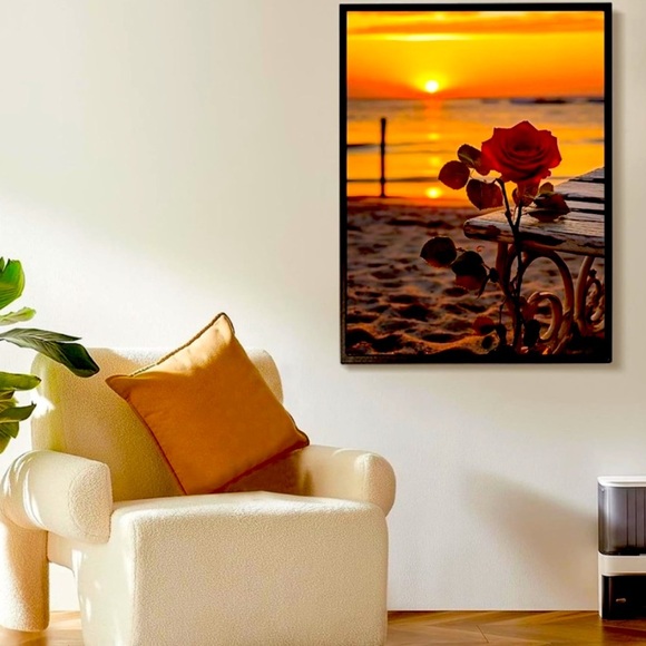 Flower Diamond Painting Kits for Adults, Beach - Picture 5 of 5